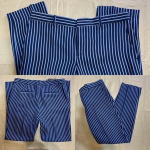 NWT Banana Republic Blue stripe pants socks size 8